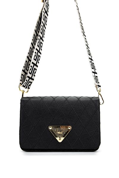 Dolce Women's Vegan Black Cap Messenger Bag