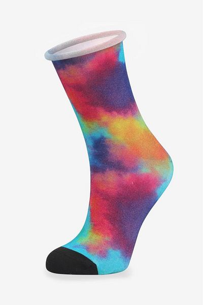 Bolero Șosete de damă, fără elastic, cu imprimeu Tie-Dye
