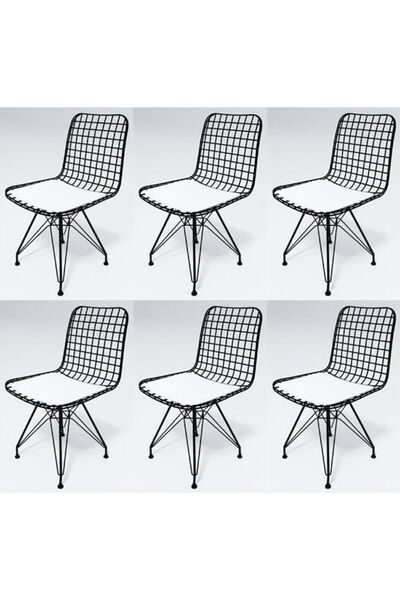 Kenzlife Knsz Kafes Tel Sandalyesi 6 Lı Mazlum Syhbyz Ofis Cafe Bahçe Mutfak