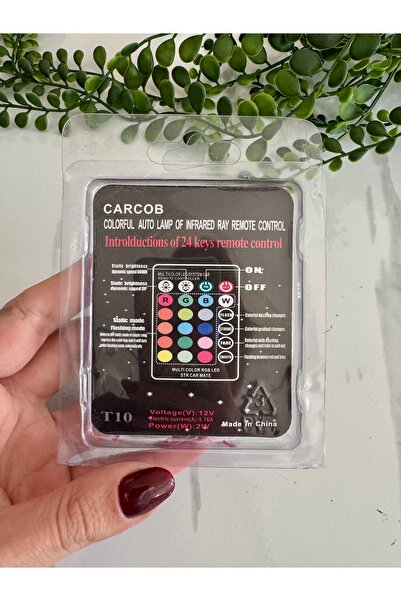 Ebru Uzaktan Kumandalı Renkli T10 18 Led Rgb Park Lambası - Kumandalı Park Lambası 2 Adet