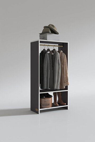 Kenzlife Giysi Dolabı Rüknettin 120*060*30 Gri Gardırop
