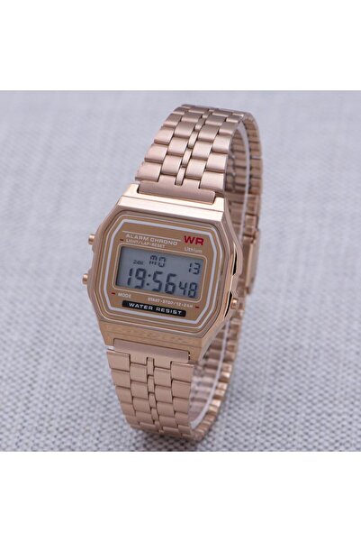 Saattino Rose Renk Retro Minimal Çelik Hasır Kordon Unisex Kadın Kol Saati ST...