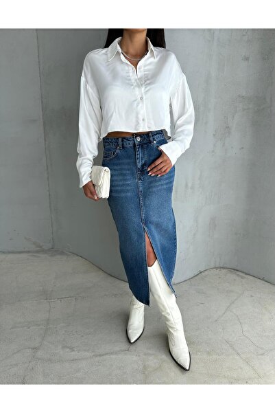 Zeo Basic MAXI MÉRETŰ JEANSZOKNYA