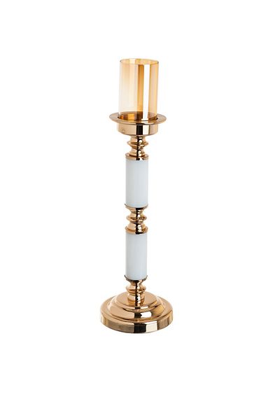 HIC black gold metal candle holder 37 cm