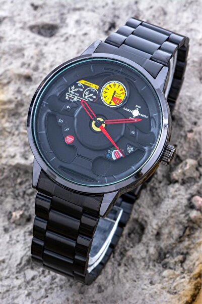 Saattino Siyah Renk Ipc Kaplama Araba Modeli Erkek Kol Saati ST-304282