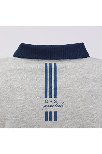 Dio Rise Ανδρικό μπλουζάκι Polo Neck με κοντό μανίκι - PL-485 - Grey Melange