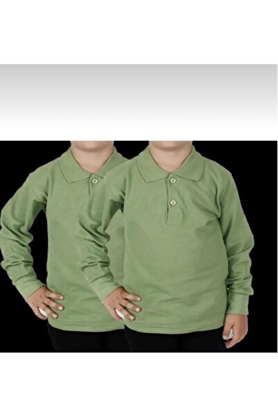 Generic Brand Unisex dečija polo majica Jednobojno paket dugih rukava 2-dijel...