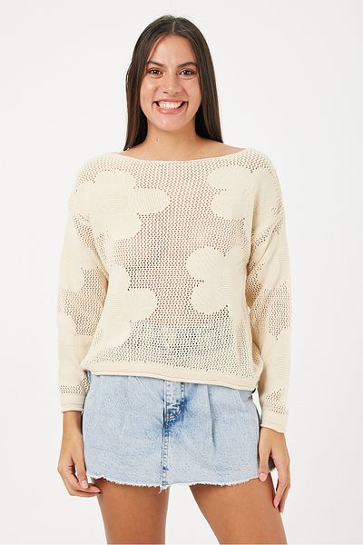 POODLE Women's Floral Patterned Jagar Knitwear