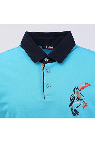 Dio Rise Ανδρικό κοντομάνικο μπλουζάκι πόλο λαιμόκοψη - PL-481 - Τυρκουάζ