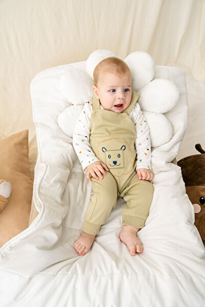 Moi Noi Baby Boy Salopette Set of 2 Body and Jumpsuit 100% Organic Cotton
