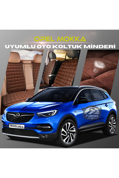 SHOOPLAA طقم وسادة مقعد السيارة بلون بني من أوبل موكا مع جيوب ريش تايلاندية و...