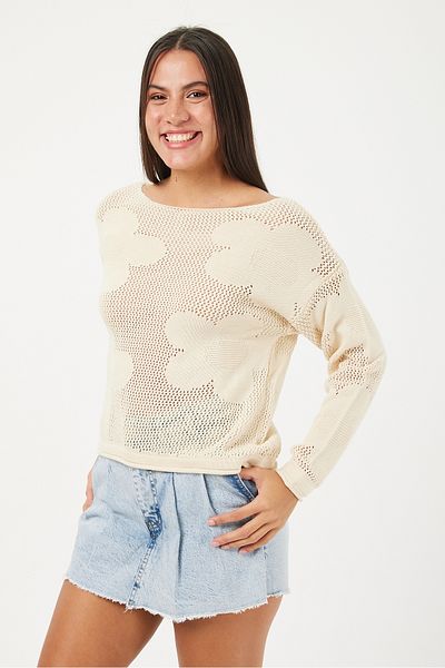 POODLE Women's Floral Patterned Jagar Knitwear