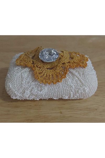 esdekor Small Handmade Ornamental Scented Bathroom Lace Soap Maximum Pleasure Aesthetic Happiness 1 Piece
