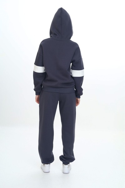 Toontoy Κοριτσίστικο σετ αθλητικής φόρμας με με κουκούλα φερμουάρ Garni με λεπτομέρειες