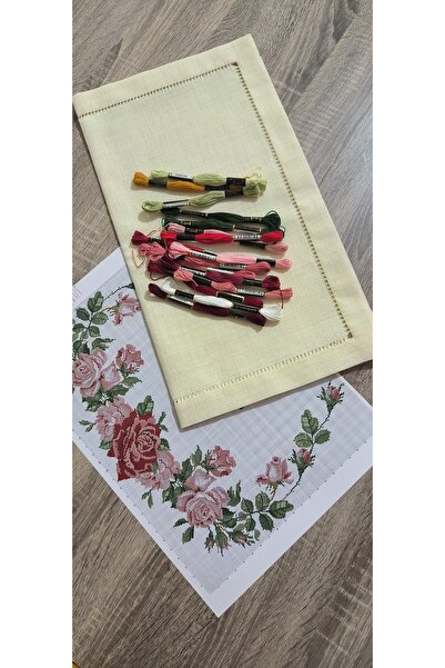 MODATU Kanaviçe Ranır işleme kiti /kumaş+ ipler+ şablon