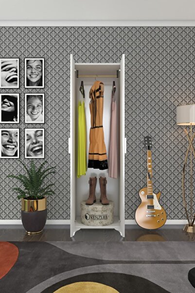 Kenzlife Gardırop 2 Kapılı Krizantem 168*50*42 Byz Ayaklı Gardolap Dolap Ofis Kapaklı