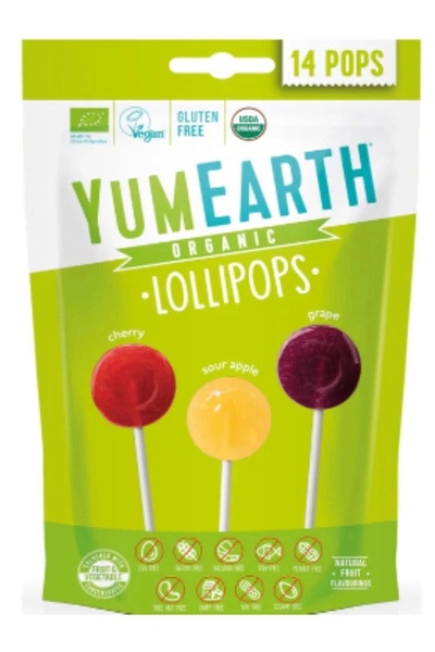 YumEarth مقاس 14 مصاصة عضوية خالية من الغلوتين