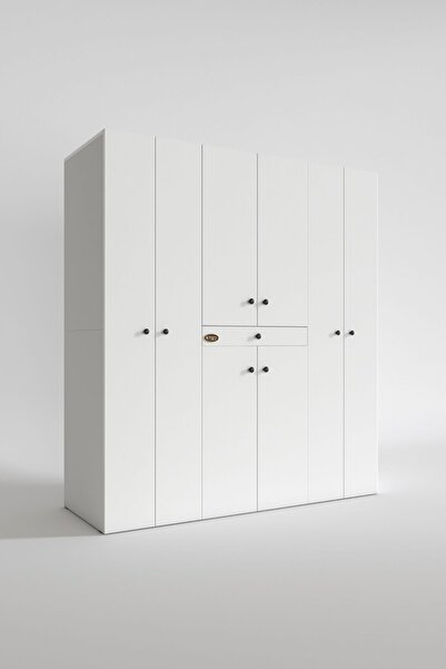 Kenzlife Çamaşır-Kurutma Makinesi Dolabı Nazzam Byz 187*170*60 Çekmeceli Raflı Banyo