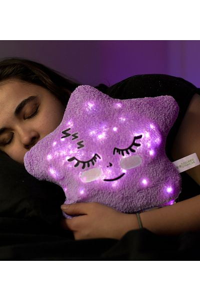 Özgüner Oyuncak Soft Plush Star Pillow with Led Light - Have Your Night Light!