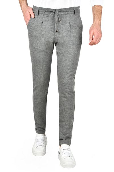 Rizz up Black Men's Elastic Waist Slim Fit Lycra Sports Pants 2385