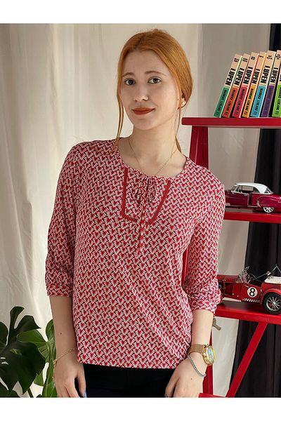 Kübra Tekstil Women's Embossed Patterned Blouse/Badi/Body 3548