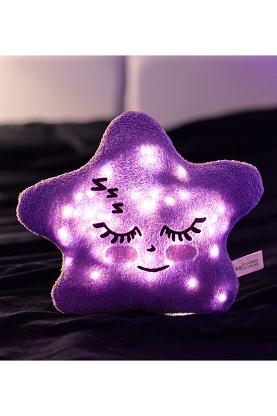 Özgüner Oyuncak Soft Plush Star Pillow with Led Light - Have Your Night Light!