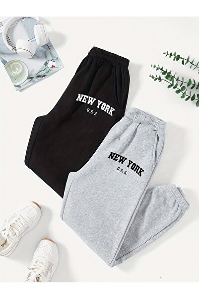 MODAVİBE ModaVibe Φούτερ Τζόγκερ με κανονική μέση γραμμή - Ύφασμα με 2 κλωστέ...