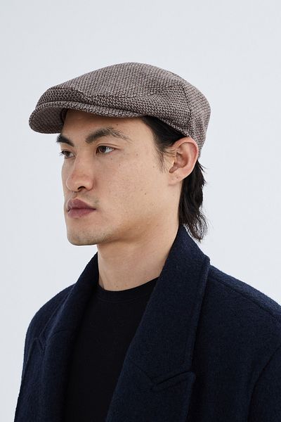 Nordbron Men's Brown Patterned Seasonal Cap Basic Model Comfortable Soft Textured Oklom Stylish Style