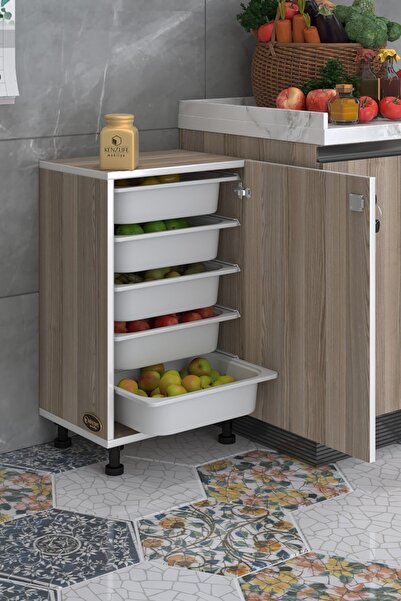 Kenzlife Sepetli Mutfak Dolabı Ruberukapak Crd 074X45X30 Kapaklı Banyo Çamaşı...