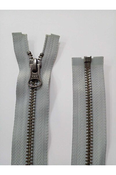enSarüx 80 Cm 1 Adet Eskitme Gümüş Diş Rengi 5 No Metal Ykk Separe Fermuar Aç...
