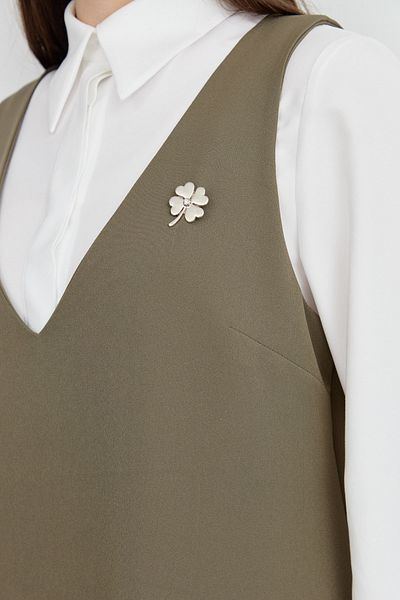 Fatma Atasoy Διπλό Gilet Χακί