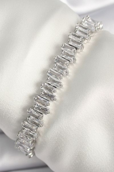 Skygo Brass Silver Color Zircon Stone Waterway Model Vip Series Women's Bracelet - Tj-Bb6487