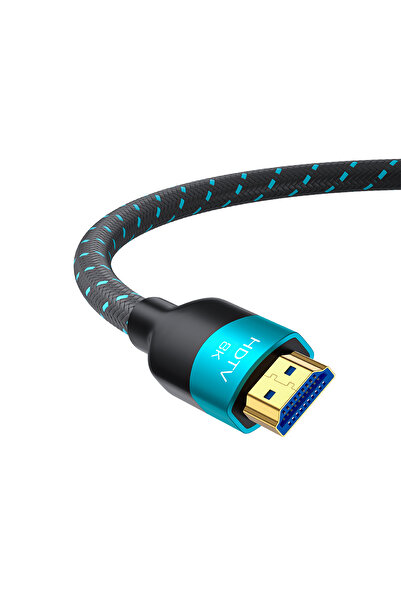 CONOCER Ultra Yüksek Hızlı 8k Hdmi 2.1 Örgü Kablo, 4k 144hz Hdmi Örgü Kablosu 3 Metre Hdtv Kablosu
