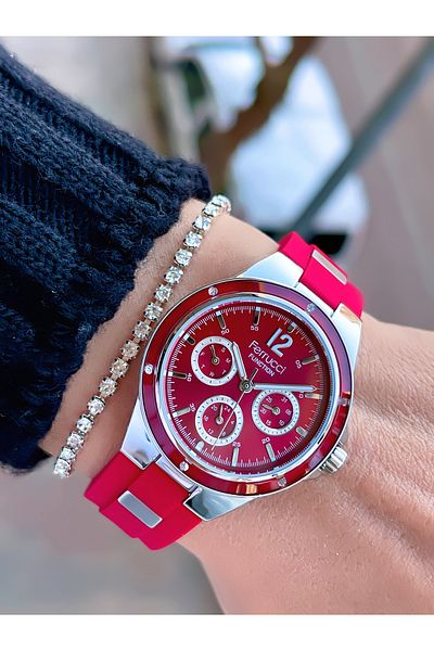 Ferrucci Function Silicone Cord Women's Wristwatch 3 Atm Waterproof with 2 Years Warranty