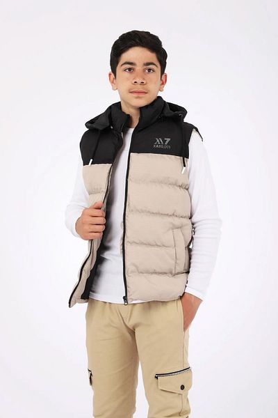 Zaziko Kids Boy's Double Color Hooded Inflatable Vest Ylk.1003-Z