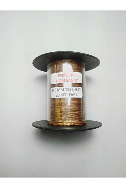 Eskişehir hobi sanat Σχοινί 20 μέτρων Tasbih - 0,8 mm Ταν Χρώμα