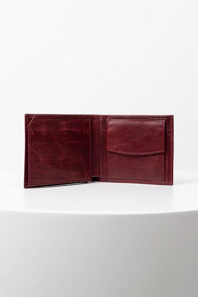 BAYDERİ Andra Genuine Leather Polite Wallet with Coin Tank