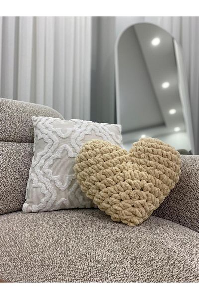 Home Decorative Pillow with Heart - Heart Shaped Custom Pillow / the Most Beautiful of Gift Choices: Heart Pillow