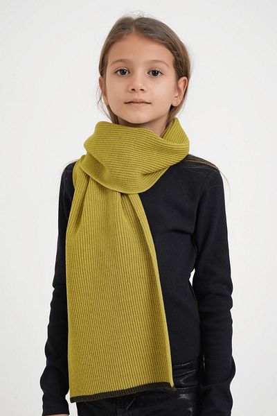CHUBA Olive Color Children's Knitwear Scarf - Thessaloniki Knit Chkids108