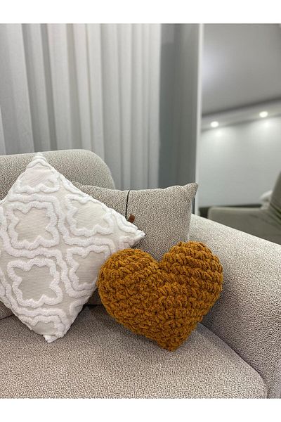 Home Decorative Pillow with Heart - Heart Shaped Custom Pillow / the Most Beautiful of Gift Choices: Heart Pillow