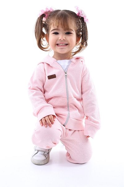 Tosyalı Burak Bebe Children's Short Sleeve T-Shirt Waffle Seasonal Suit