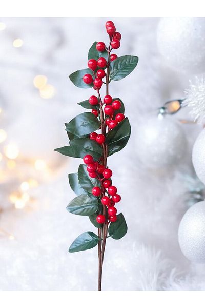 Yenigeldi New Year's Kokina Branches Christmas Red Berry for Christmas Tree Decoration New Year's Ornaments T1131