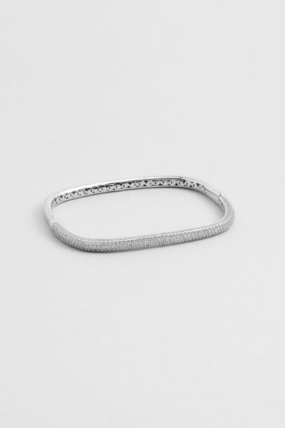 So CHIC... Balo Şıklığı 18 Ayar Beyaz Altın Kaplama Gümüş Kelepçe Bileklik