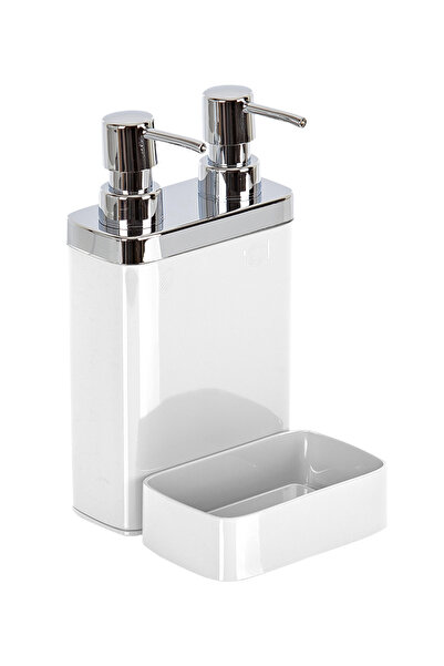 Prima Nova Viva 2'Li Süngerlikli Mutfak Sıvı Sabunluk Beyaz