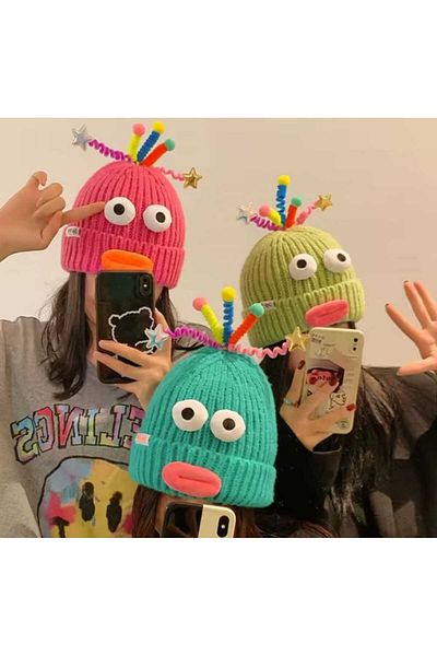 Meri New Generation Colorful Fun Beanies