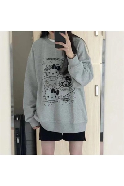 Bravebell Hello Kitty - Hanorac sezonier cu mânecă lungă, cu model Vctity Kit...