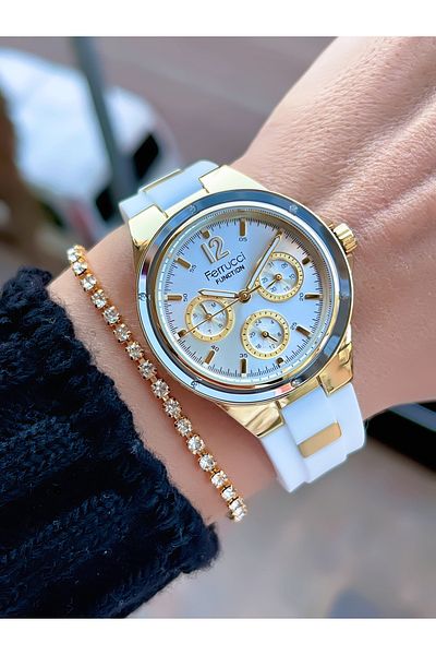 Ferrucci Function Silicone Cord Women's Wristwatch 3 Atm Waterproof with 2 Years Warranty
