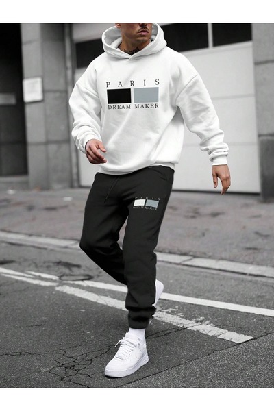 PAVRO Paris Dream Maker Принтований спортивний костюм - Oversize Sweatshirt і Jogger