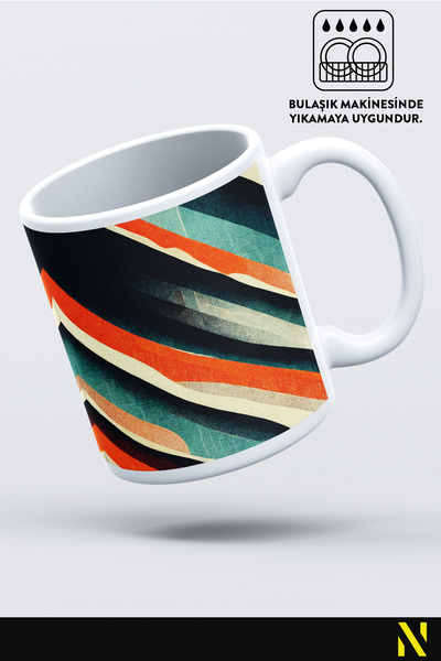 nilizma Abstract Pattern Porcelain Mug Cup Mug 330 ml