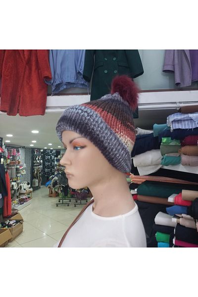 EFİL Pompom Knitted Beret